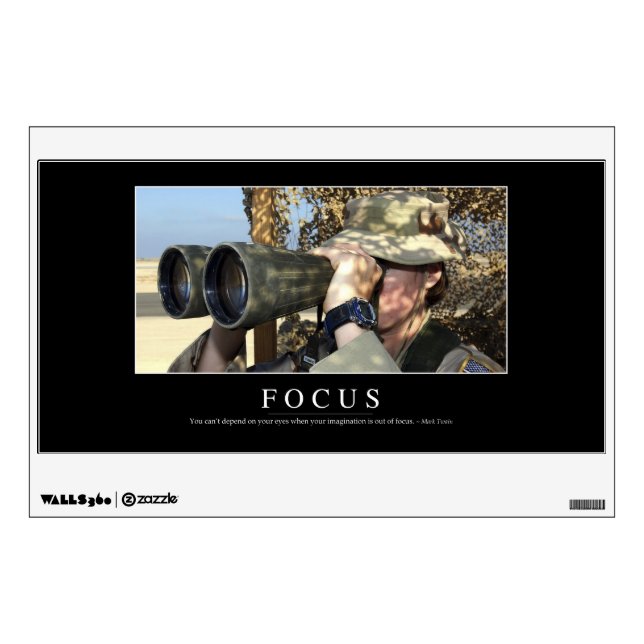 Focus: Inspirational Quote Wall Sticker (Front)