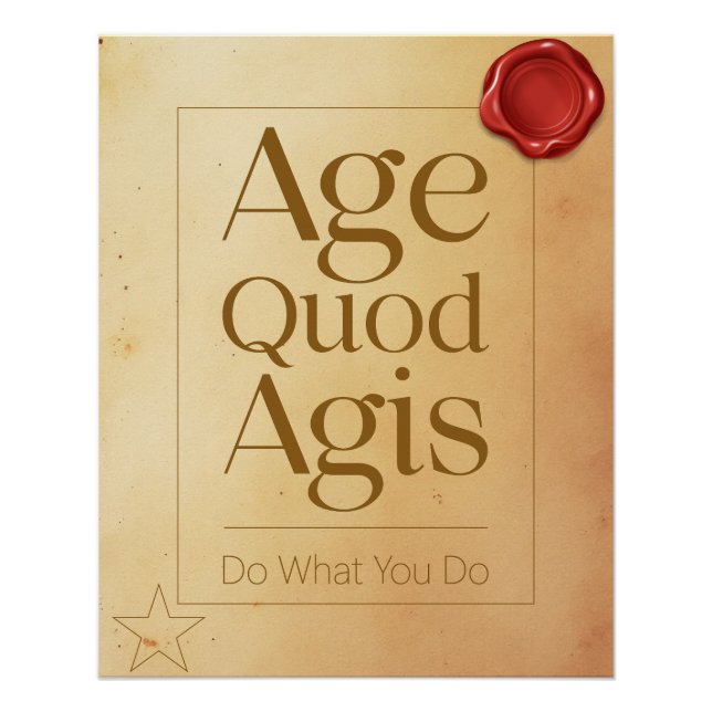 Focus Latin Quote Poster (Front)