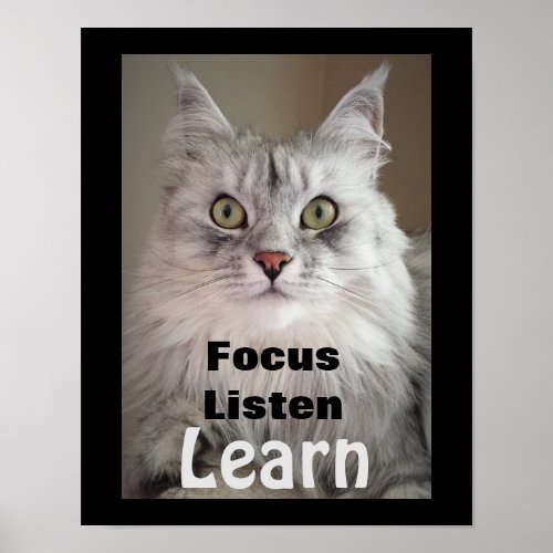 Focus Listen Learn Classroom Poster