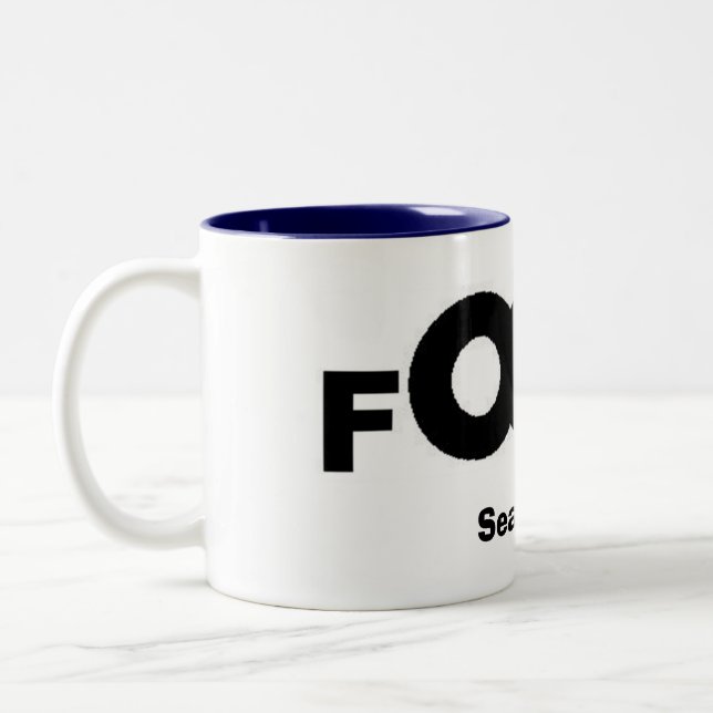 fOCus Logo, Season 30 Two-Tone Coffee Mug (Left)