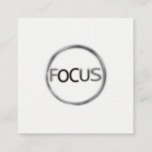 Focus Minimal Photography Modern Professional Square Business Card