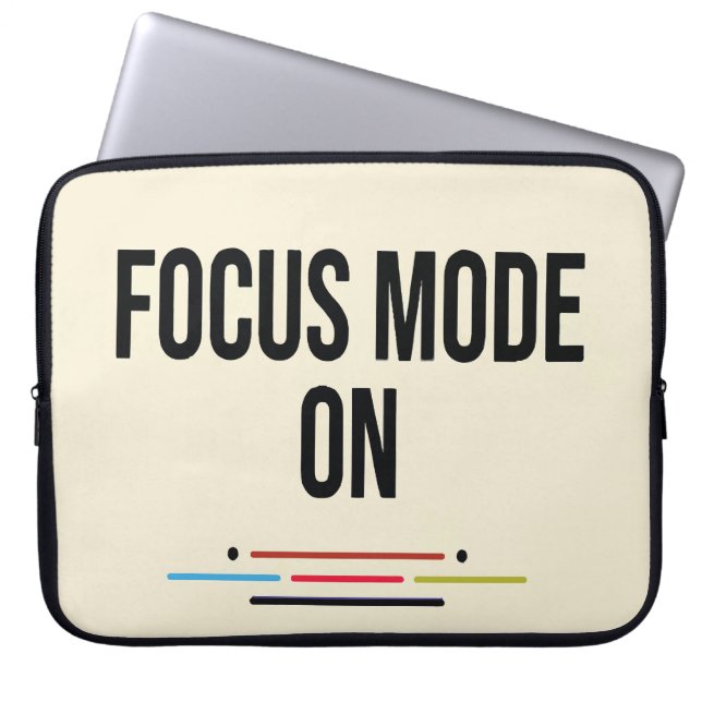 Focus Mode ON Laptop Sleeve (Front)