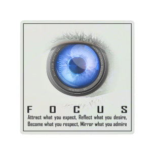 Focus Motivational Metal Wall Art