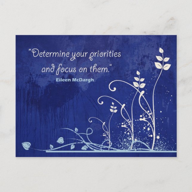 Focus-Motivational Quote postcard (Front)