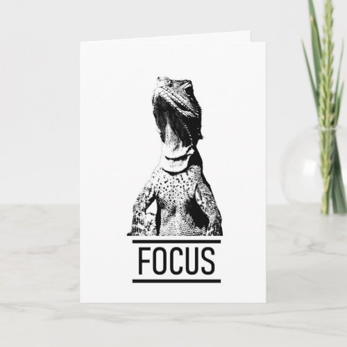 Focus Motivational Text  Lizard Card