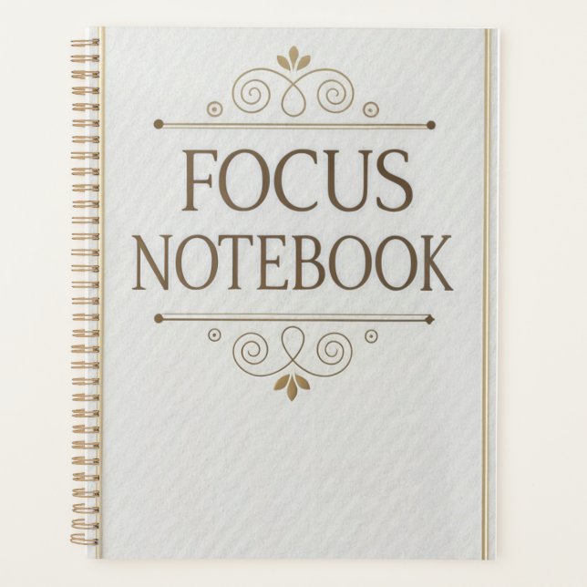 Focus Notebook – Elegant Serif Design (Front)