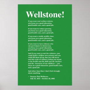 Focus on a good education, Wellstone 16x24 Poster
