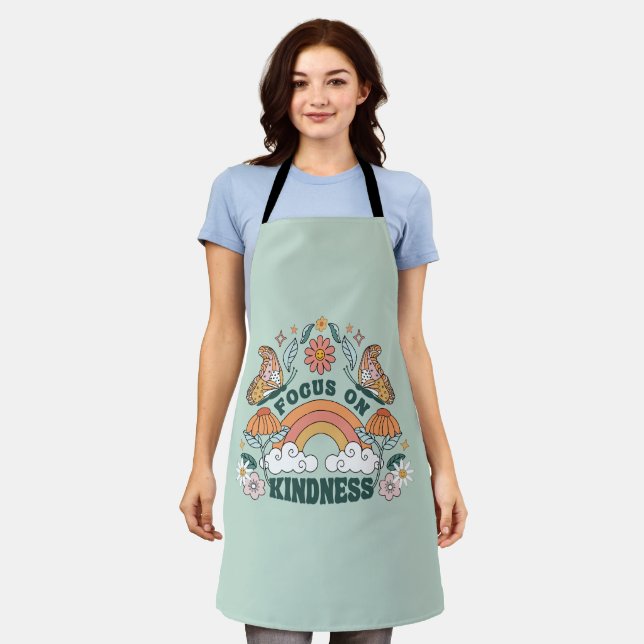 Focus on Kindness Groovy Graphic Apron (Worn)