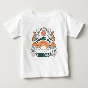 Focus on Kindness Groovy Graphic Baby T-Shirt