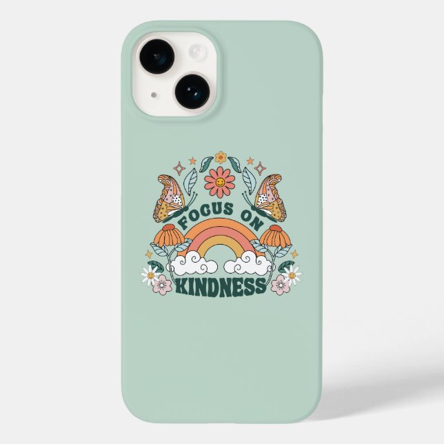 Focus on Kindness Groovy Graphic Case-Mate iPhone Case (Back)