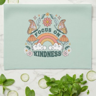 Focus on Kindness Groovy Graphic Kitchen Towel