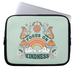 Focus on Kindness Groovy Graphic Laptop Sleeve