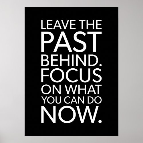 Focus On Now _ Gym Hustle Success Motivational Poster
