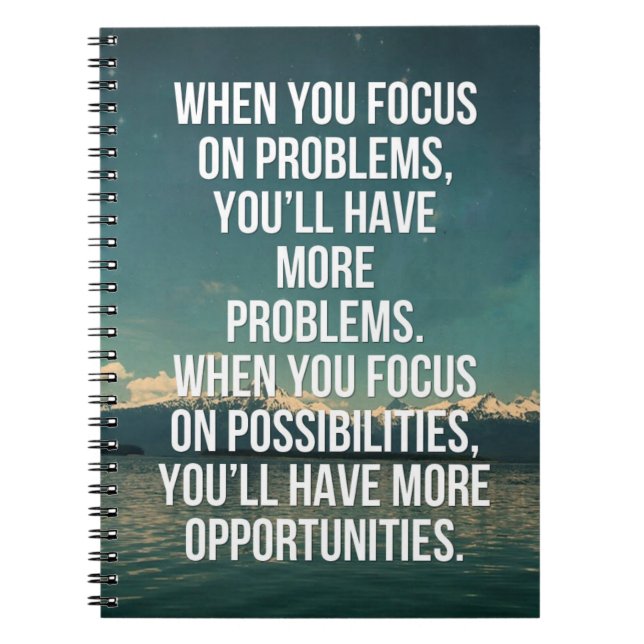 Focus On Possibilities Quote Notebook (Front)