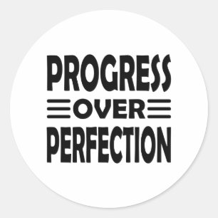 Focus on Progress Motivational Growth Classic Round Sticker