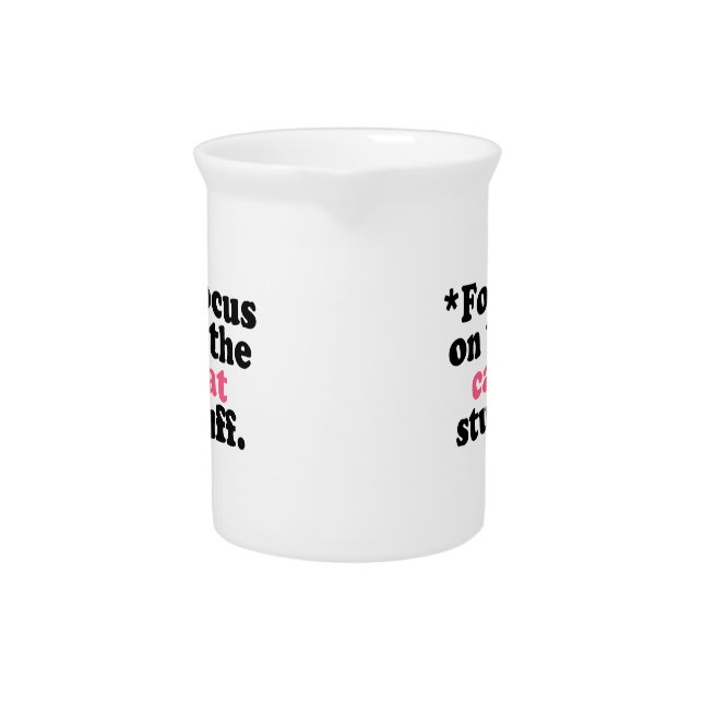 Focus on the Cat Stuff Kitty Lover Beverage Pitcher (Front)