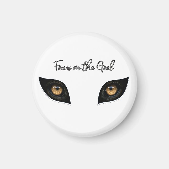 Focus on the Goal - Intense Leopard Eyes Art Magnet (Front)