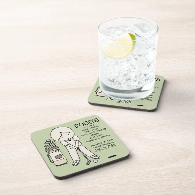 Focus on the Good Beverage Coaster (Right Side)