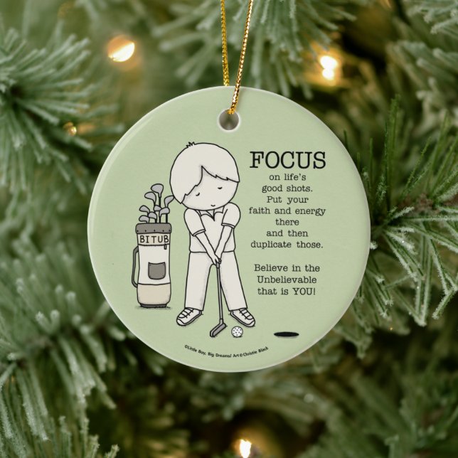 Focus on the Good Ceramic Ornament (Tree)