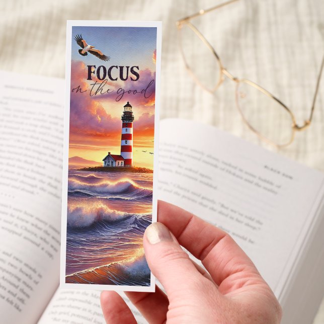 Focus On The Good Motivational Bookmark (Hand)