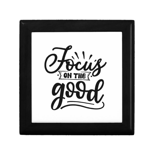 Focus On The Good Motivational Quote Design Gift Box (Front)