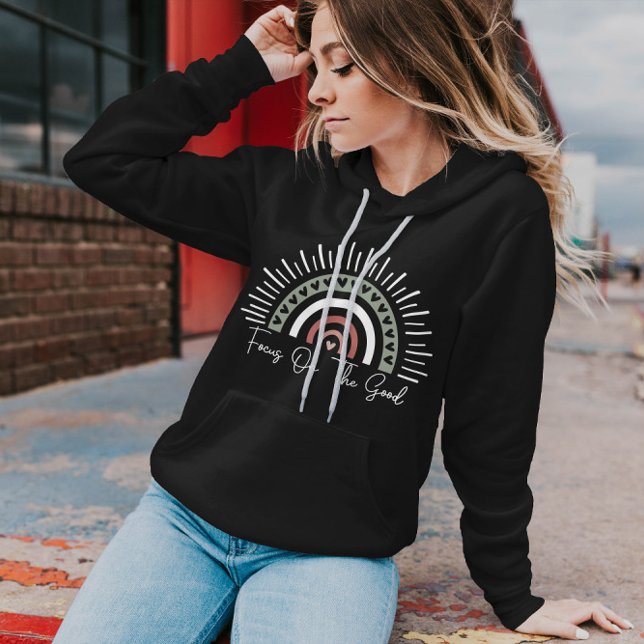 Focus On The Good | Women Positive Quote Hoodie (Creator Uploaded)
