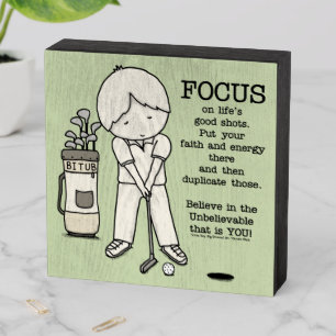 Focus on the Good Wooden Box Sign