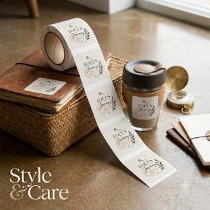 Focus on the Journey Graphic Designed Roll of Square Sticker