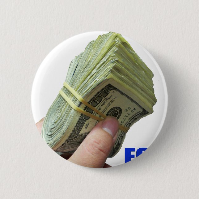 FOCUS on the MONEY Pinback Button (Front)
