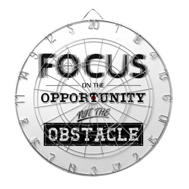 Focus On The Obstacle Dart Board (Front)