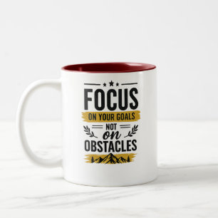 Focus On Your Goals Motivational Mug - Double Side