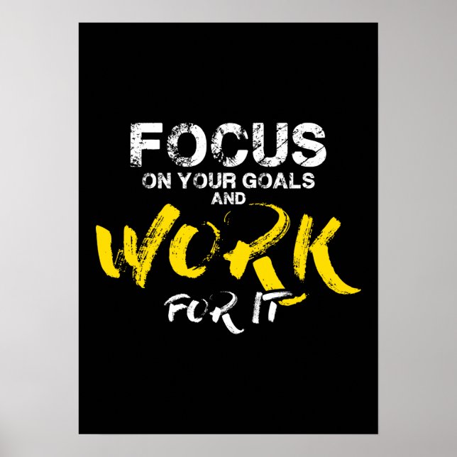Focus On Your Goals - Motivational Poster (Front)