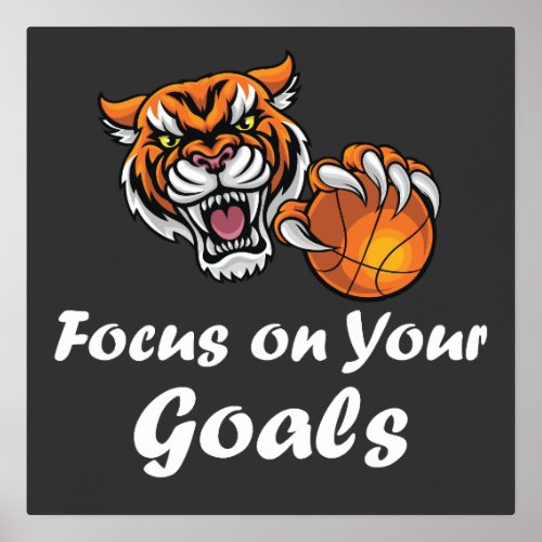Focus on your goals tiger design foil prints