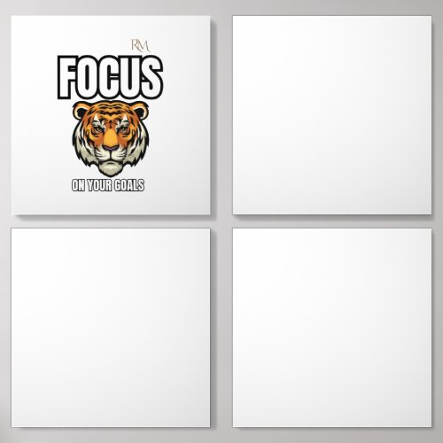 Focus on Your Goals Tiger Shirt | Motivational Acrylic Photo Tile