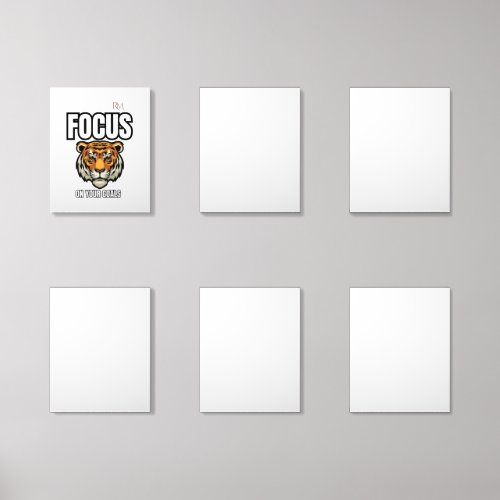 Focus on Your Goals Tiger Shirt | Motivational Acrylic Photo Tile