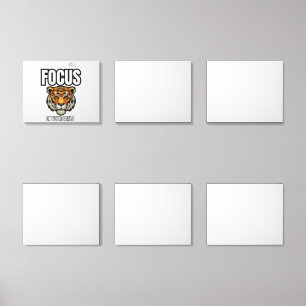 Focus on Your Goals Tiger Shirt Motivational Acrylic Photo Tile