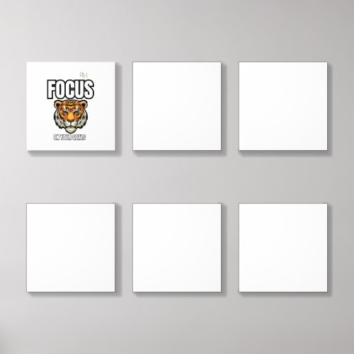 Focus on Your Goals Tiger Shirt | Motivational  Acrylic Photo Tile