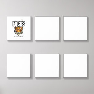 Focus on Your Goals Tiger Shirt Motivational Acrylic Photo Tile