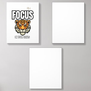 Focus on Your Goals Tiger Shirt Motivational Acrylic Photo Tile