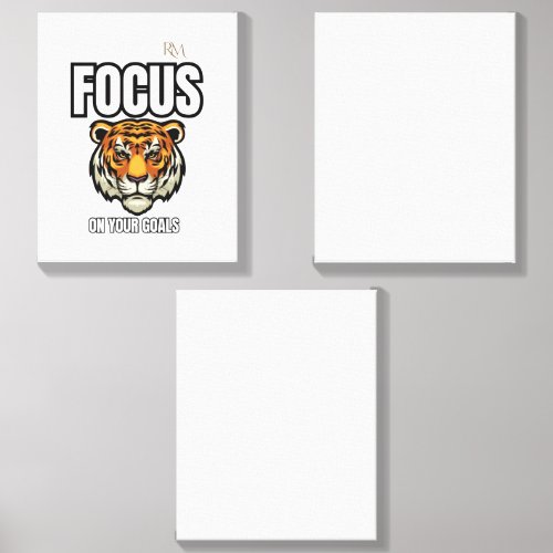 Focus on Your Goals Tiger Shirt | Motivational Canvas Photo Tile