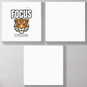 Focus on Your Goals Tiger Shirt Motivational Canvas Photo Tile
