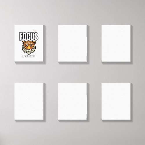 Focus on Your Goals Tiger Shirt | Motivational Canvas Photo Tile