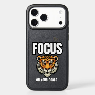 Focus on Your Goals Tiger Shirt Motivational iPhone 17 Pro Max Case