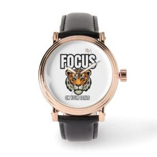 Focus on Your Goals Tiger Shirt Motivational Watch