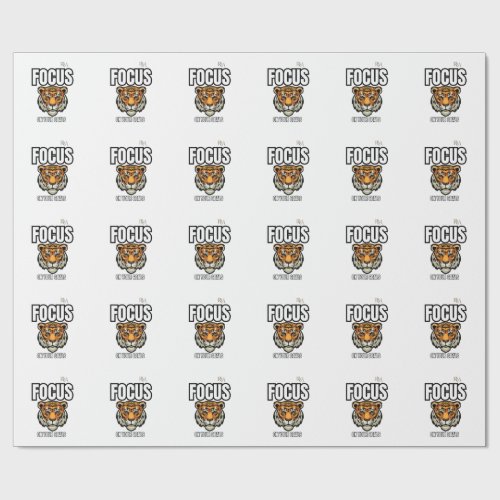 Focus on Your Goals Tiger Shirt | Motivational Wrapping Paper