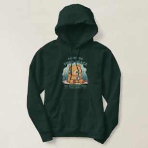 Focus on Your Peace Cute Bear Cozy Graphic Hoodie