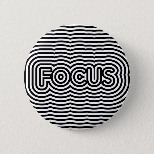 Focus optical illusion op art white lines button
