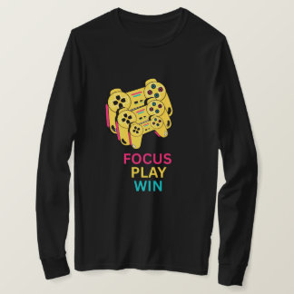 Focus Play Win Gaming Controller Art T-Shirt