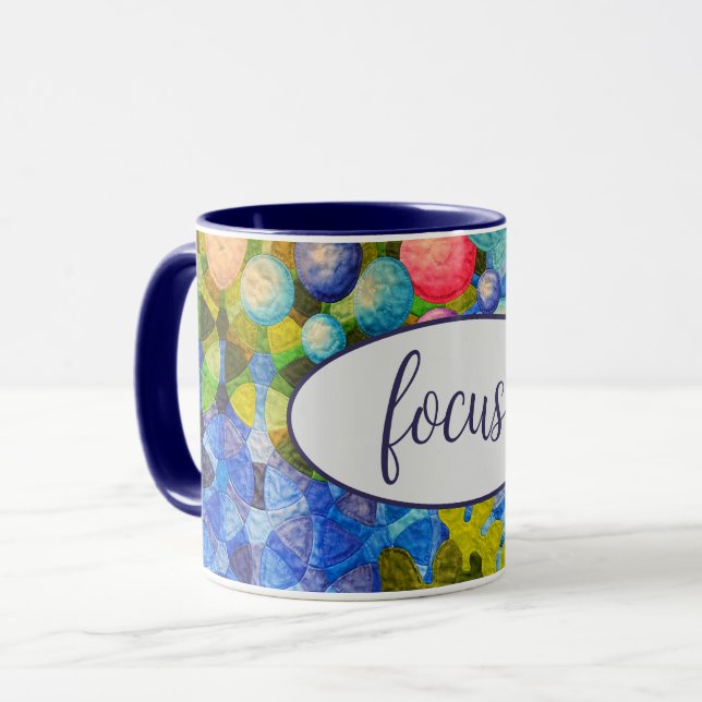 Focus Text On Quilt Design  Mug (Front Left)