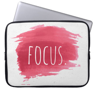 FOCUS Text On Red Paint Laptop Sleeve